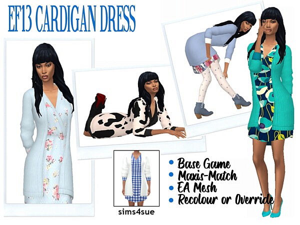 Cardigan Dress from Sims 4 Sue