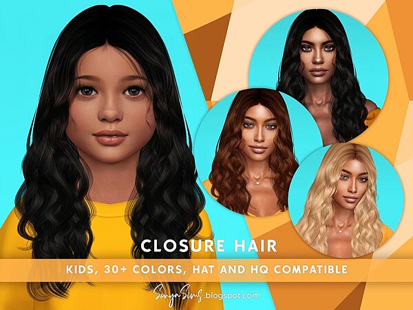 Closure Hair Child by SonyaSimsCC from TSR