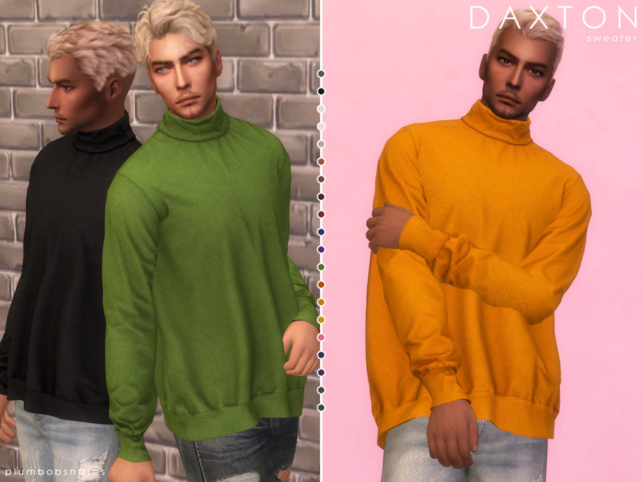 Daxton Sweater By Plumbobs N Fries From Tsr • Sims 4 Downloads