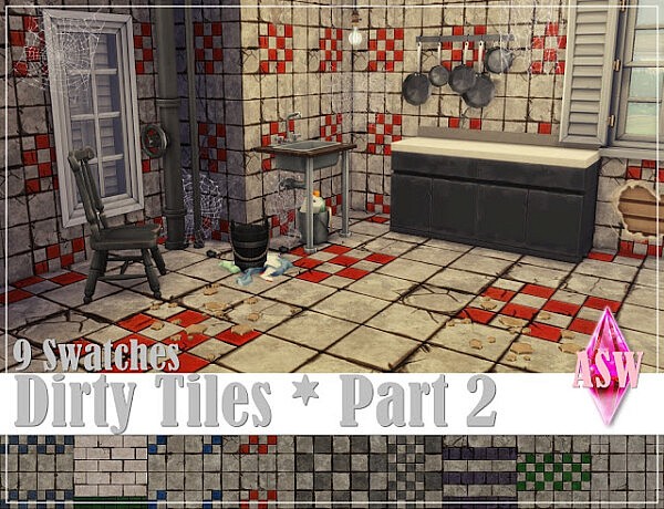 Dirty Tiles Part 2 from Annett`s Sims 4 Welt