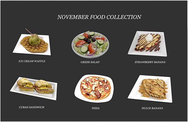 Food Collection from Leo 4 Sims