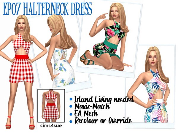 Halterneck Dress from Sims 4 Sue