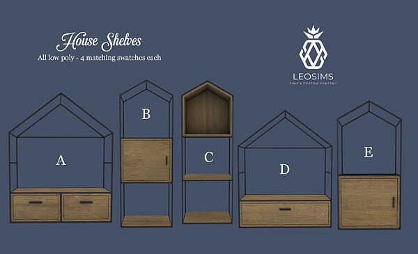 House Shelves from Leo 4 Sims