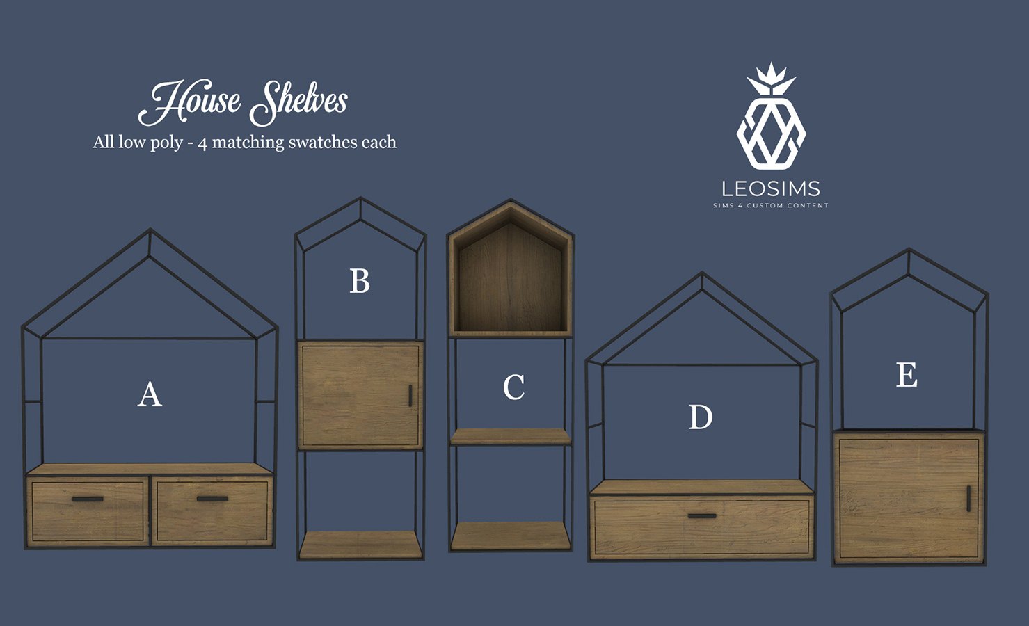 House Shelves from Leo 4 Sims • Sims 4 Downloads