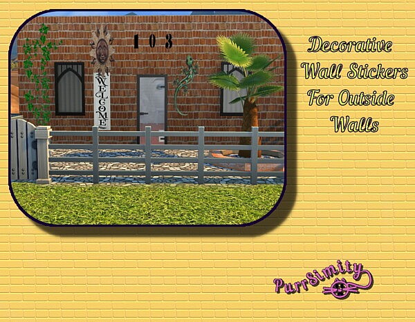 Outdoors Sticker Wall Decor by  PurrSimity from Mod The Sims