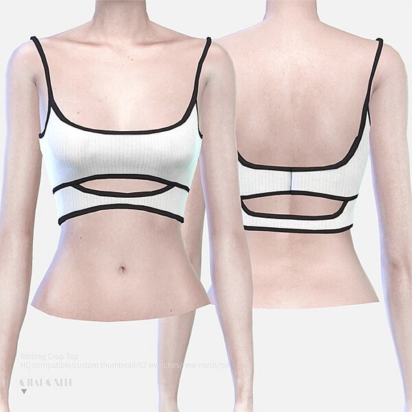 Ribbing Crop Top from Charonlee