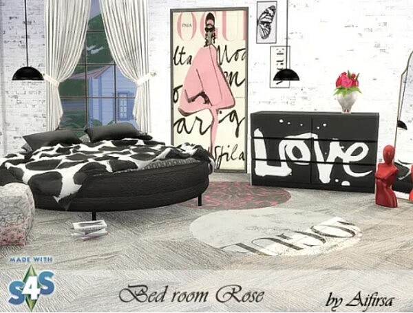 Rose Bedroom from Aifirsa Sims