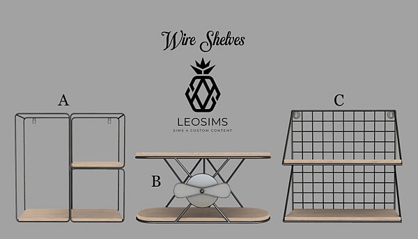 Wire Shelves from Leo 4 Sims