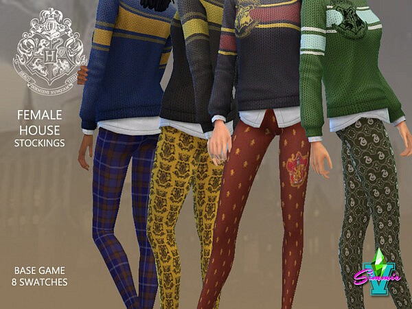 Hogwarts Female Stockings by SimmieV from TSR