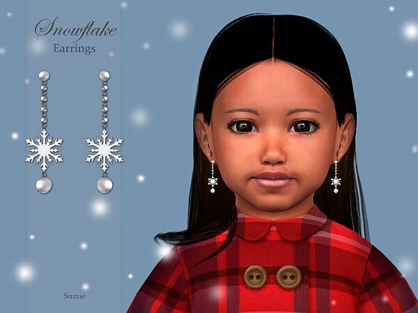 Snowflake Earrings Toddler by Suzue from TSR