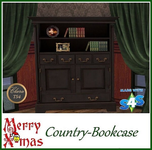 Country Bookcase from All4Sims