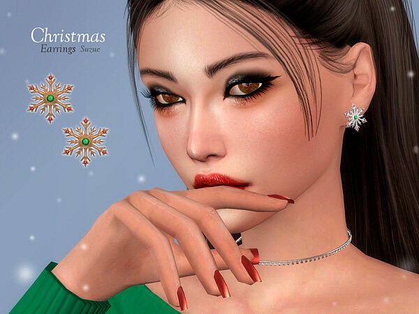 Christmas Earrings by Suzue from TSR