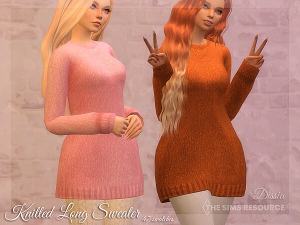 Knitted Long Sweater by Dissia from TSR