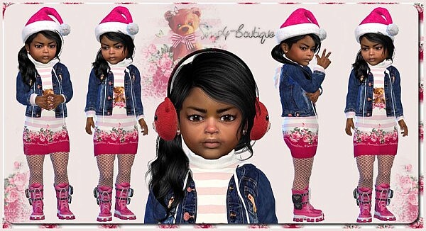 Designer Set for Toddler Girls from Sims4 boutique