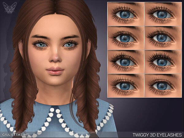 Twiggy 3D Eyelashes For Kids by feyona from TSR