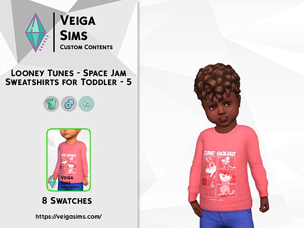 Space Jam Sweatshirts for Toddler   Set 5 by David Mtv from TSR