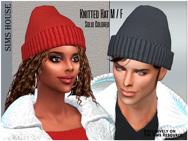 Solid Colored Knitted Hat by Sims House from TSR