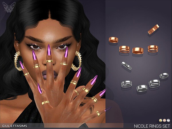 Nicole Multiple Rings Set by feyona from TSR