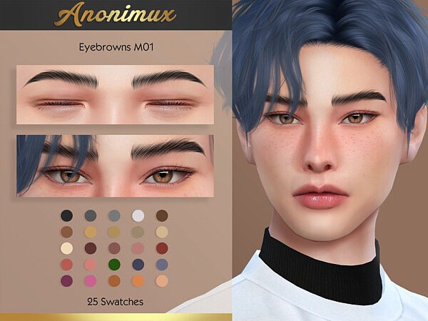 Eyebrows M01 by Anonimux Simmer from TSR
