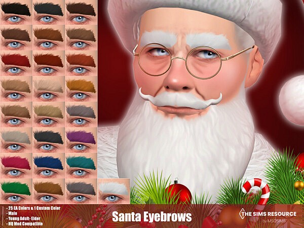 Santa Eyebrows by MSQSIMS from TSR