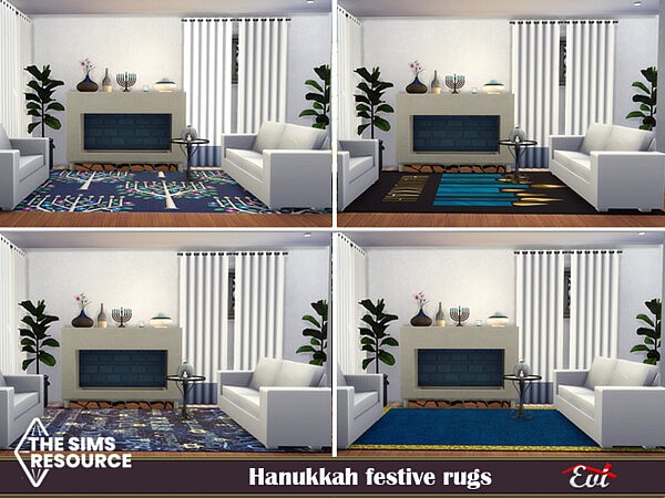 Hanukkah festive rugs by evi from TSR