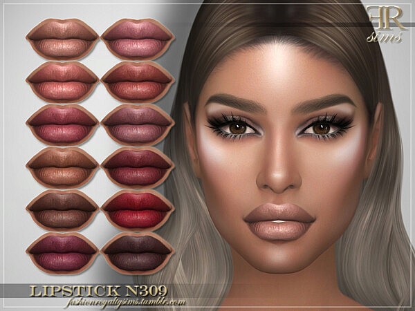 Lipstick N309 by FashionRoyaltySims from TSR