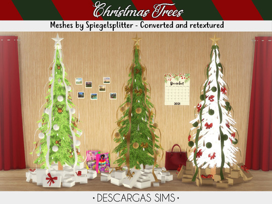 Lighted Christmas Trees from Descargas Sims