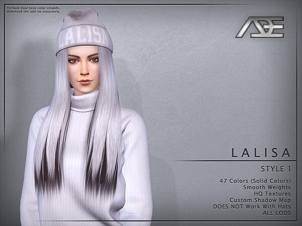 Lalisa Style 1 (Hairstyle) by Ade Darma from TSR