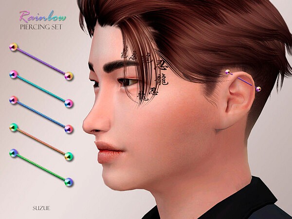 Rainbow Piercing Set by Suzue from TSR