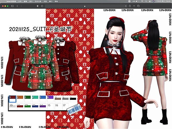 Christmas dress by LIN DIAN from TSR