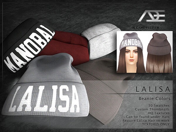 Lalisa Beanie Colors (Textures Only) by Ade Darma from TSR