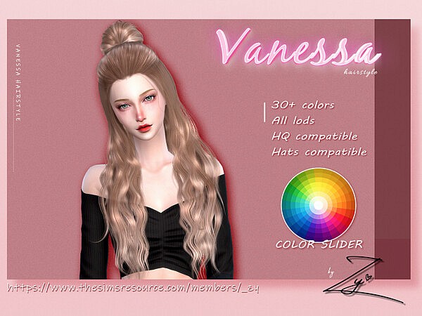 Vanessa Hairstyle by  zy from TSR