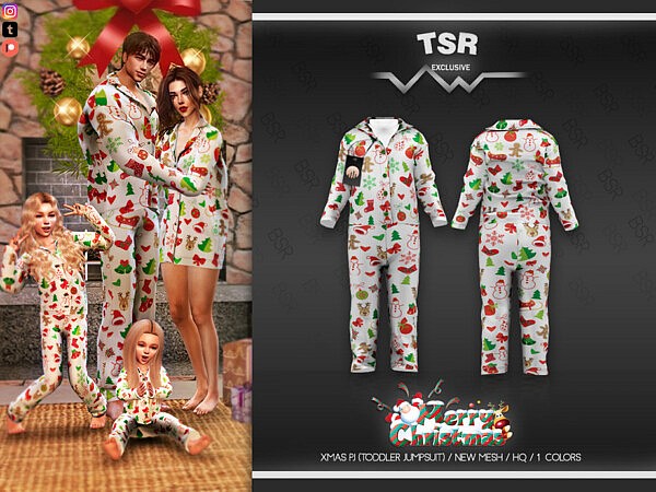 XMAS PJ (TODDLER JUMPSUIT) BD596 by busra tr from TSR