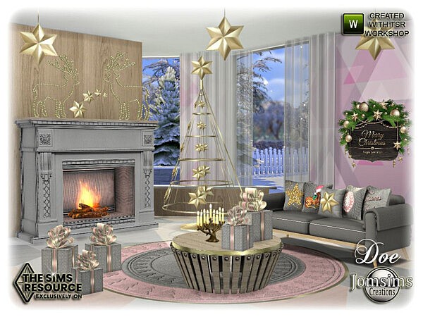 Doe christmas Living room by jomsims from TSR