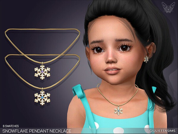 Snowflake Pendant Necklace For Toddlers by feyona from TSR