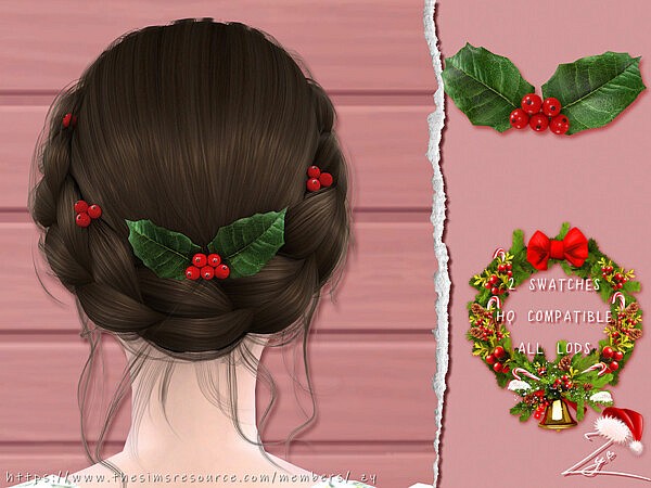 Mistletoe Hairpins by  zy from TSR
