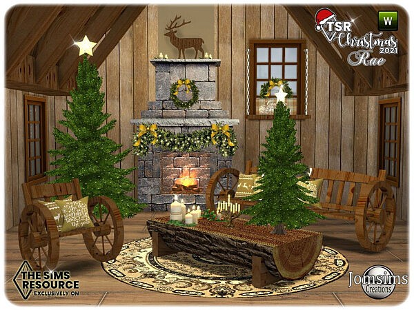 TSR 2021 Christmas Collection country rae living room by jomsims from TSR