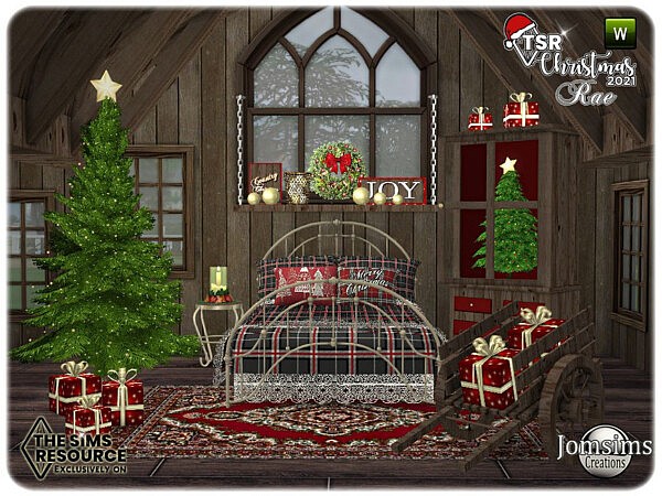 TSR 2021 Christmas Collection country rae bedroom by jomsims from TSR