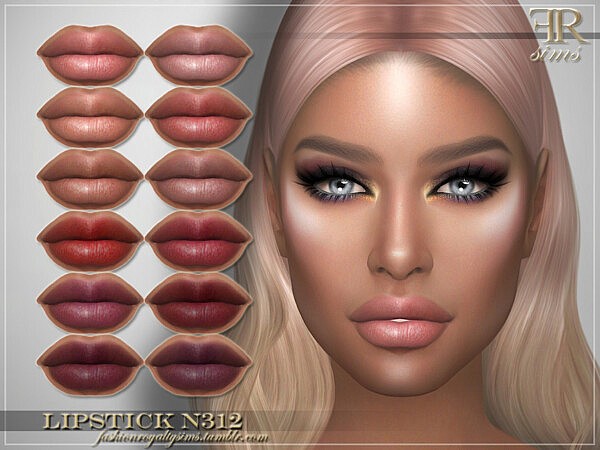 Lipstick N312 by FashionRoyaltySims from TSR