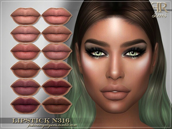 Lipstick N316 by FashionRoyaltySims from TSR