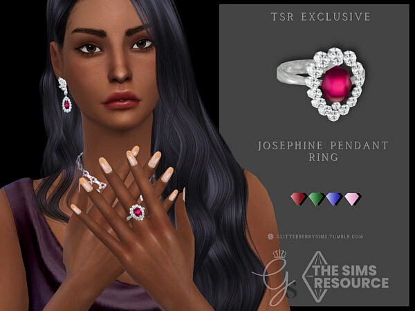 Josephine Pendant Ring by Glitterberryfly from TSR