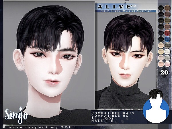 Male Hairstyle Alive by KIMSimjo from TSR