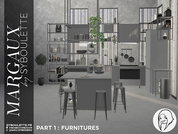 Margaux kitchen   Part 1: Furnitures by Syboubou from TSR