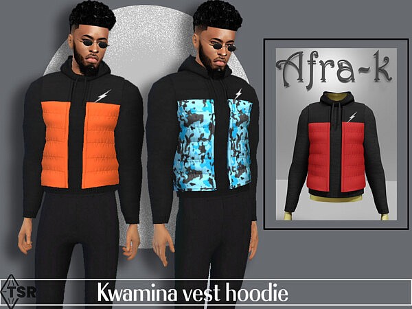 Kwamina vest hoodie by akaysims from TSR