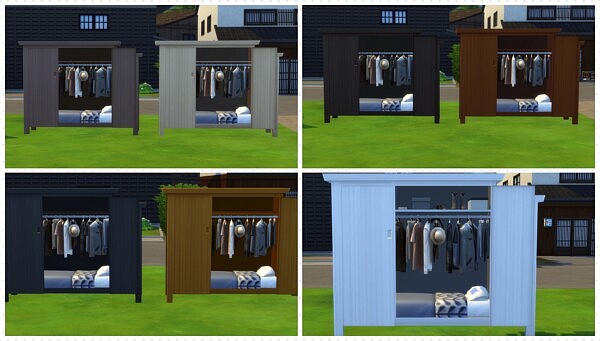 The Wardrobe Bed & Folded Laundry Wardrobe by BlueHorse from Mod The Sims