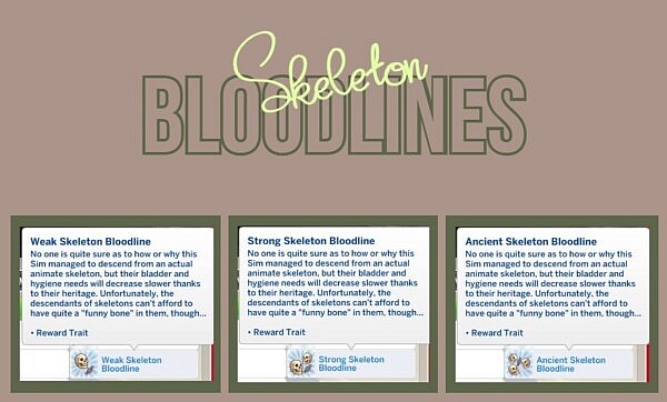 Skeleton Bloodlines by baniduhaine from Mod The Sims