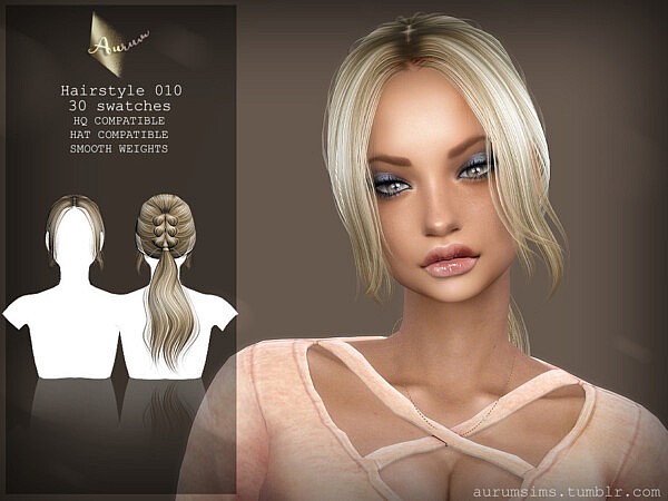 Ponytail Hairstyle 010 by AurumMusik from TSR