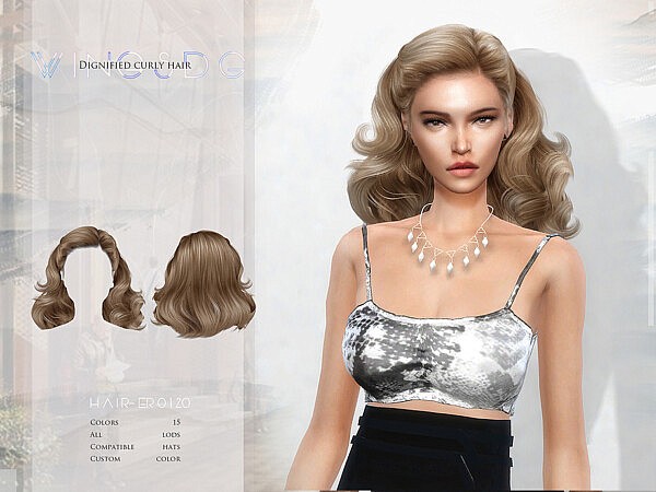 Dignified curly hair by wingssims from TSR