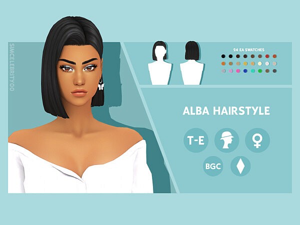 Alba Hairstyle by simcelebrity00 from TSR