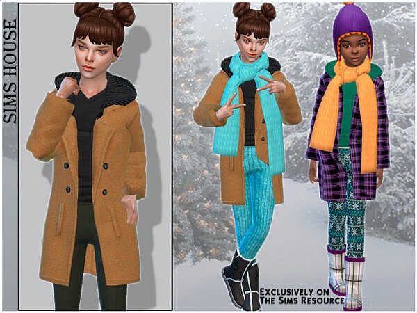 Childrens coat with a hood by Sims House from TSR